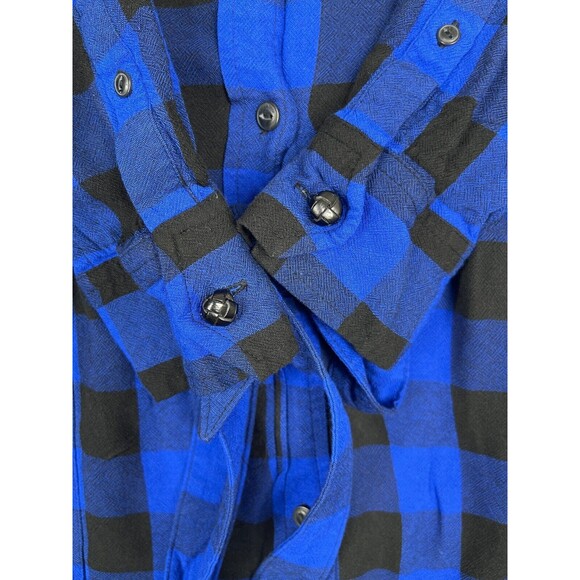 Rag & Bone Shirtdress Women's Size M Blue Black Plaid Belted Button Up - Picture 6 of 15